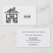 白くモダンな建築のテンプレートの名刺 名刺 (正面/裏面)