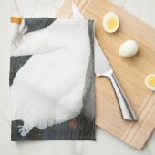 白く中国のなガチョウ キッチンタオル (四つ折り)