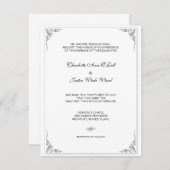 白く光る。〜結婚の 招待状 (正面/裏面)