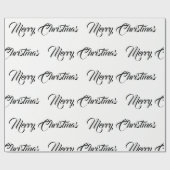 白く及び黒いメリークリスマス- ラッピングペーパー (フラット)