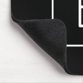 白く及び黒いモダンによってスタイルを作られる最初のモノグラム| マウスパッド (コーナー)