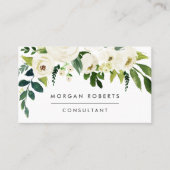 白く咲く花すべての職業/取引 名刺 (正面)