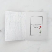 白く塗った木に赤いケシの実 カード (内部)