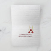 白く塗られた木に平和と喜び シーズンカード (内部)