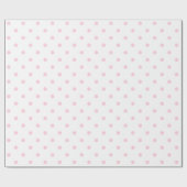 白く大きい宇宙の淡いピンクの水玉模様 ラッピングペーパー (フラット)