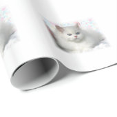 白く愛らしいペルシャ ラッピングペーパー (ロールコーナー)