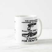 白く最終的でフェミニンな保護 コーヒーマグカップ (正面右)