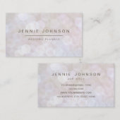 白く柔らかいグリッターの《写真》ぼけ味の名刺 名刺 (正面/裏面)