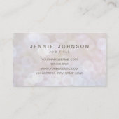 白く柔らかいグリッターの《写真》ぼけ味の名刺 名刺 (裏面)