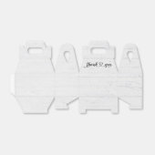 白く洗った木にハートありがとう笑顔 フェイバーボックス (折り畳みなし)