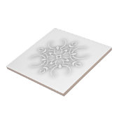 白く装飾的な花 タイル (側面)