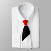 白く赤く黒く大きくストライプなタイ ネクタイ (タイ)