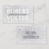 白く輝く雪の中の宗教的な牧師のカード 名刺 (正面/裏面)