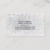 白く輝く雪の中の宗教的な牧師のカード 名刺 (裏面)