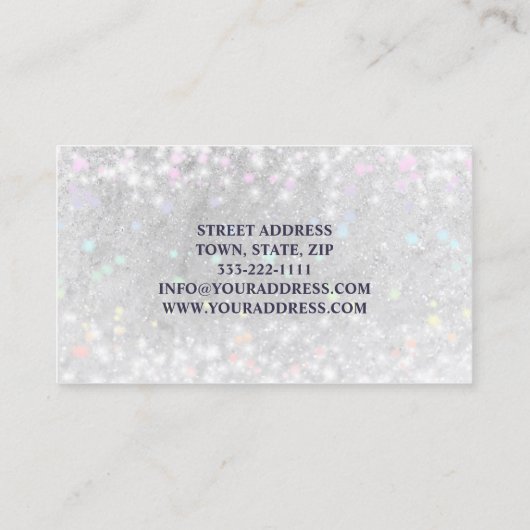 白く輝く雪の中の宗教的な牧師のカード 名刺 (裏面)