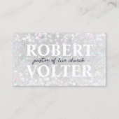 白く輝く雪の中の宗教的な牧師のカード 名刺 (正面)