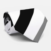 白く黒いおよび灰色の連隊ストライプなタイ ネクタイ (ロール)