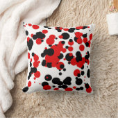 白く黒い赤 クッション (ブランケット)