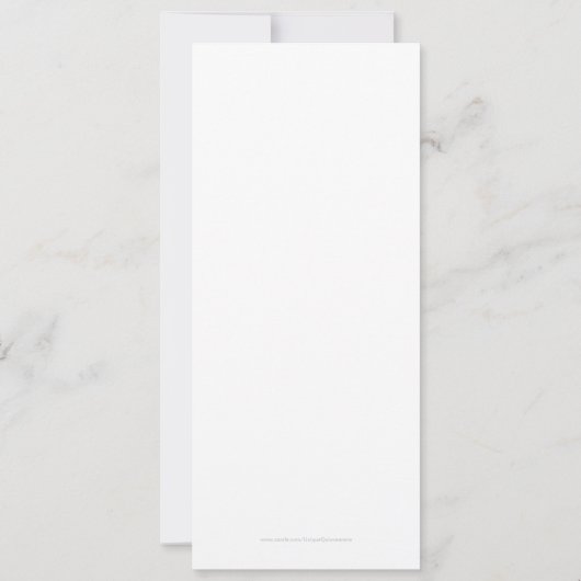 白く、ショッキングピンクのキンセアニェラの写真の招待状 招待状 (裏面)