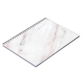 白く、ピンクの大理石のノート ノートブック (左側)