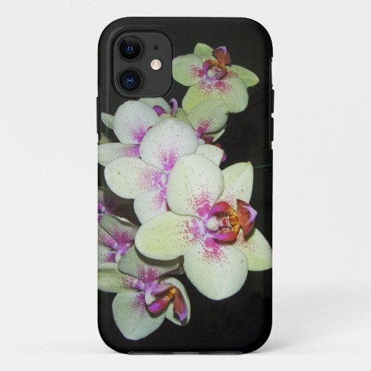 白く、ピンクの蘭 Case-Mate iPhoneケース (裏面)