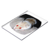 白く、ブロンドの白子のハムスターの写真 ノートブック (左側)