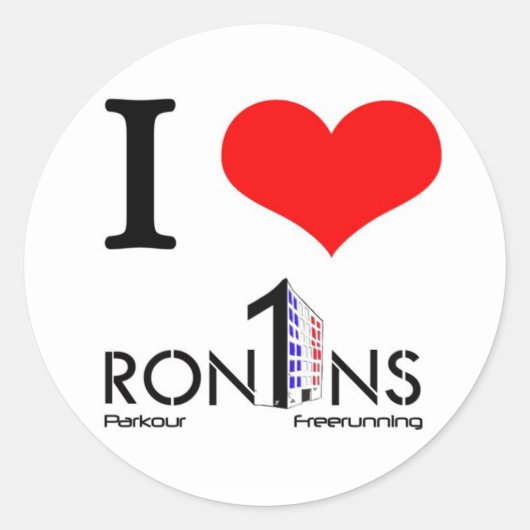 白く、円形のステッカー ラウンドシール (正面)