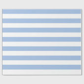 白く、淡いブルーのストライプのな包装紙 ラッピングペーパー (フラット)