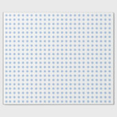 白く、淡いブルーの水玉模様の包装紙 ラッピングペーパー (フラット)