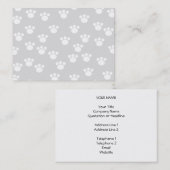 白く、薄い灰色の足のプリントパターン 名刺 (正面/裏面)