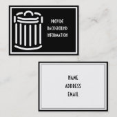 白ごみ箱のシンボル 名刺 (正面/裏面)