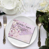 白さくらんぼの花のMauve Purpleフォトウェブサイト オールインワン招待状