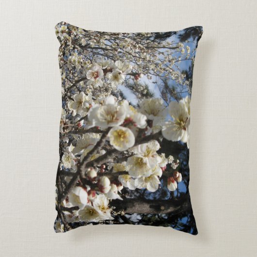 白さくらんぼの花/桜/ サクラ(桜) アクセントクッション (裏面(縦))
