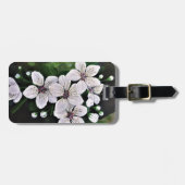 白さくらんぼ花アクリル ラゲッジタグ (正面横)