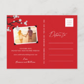 白さくらんぼ花桜写真保存日 案内ポストカード (裏面)