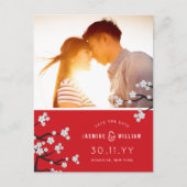 白さくらんぼ花桜写真保存日 案内ポストカード (正面)