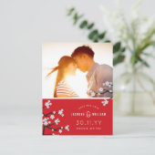 白さくらんぼ花桜写真保存日 案内ポストカード (スタンド正面)