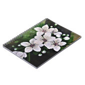 白さくらんぼ花花アートinアクリル ノートブック (左側)