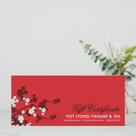 白さくらんぼ花花花禅ギフト券 (スタンド正面)