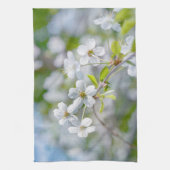 白さくらんぼ花 キッチンタオル (縦)