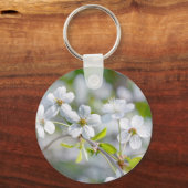 白さくらんぼ花 キーホルダー (正面)