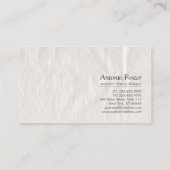 白しわエレガントの付いた紙金ゴールド円デザイナー 名刺 (裏面)