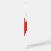 白すごい目かわいい赤いハート Case-Mate iPhoneケース (裏面 / 左)