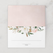 白っぽいピンクのグリーン マグノリアの花 プレイスカード (外部開封)