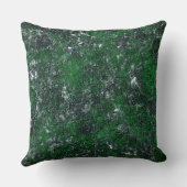 白っぽい灰色の岩または木の幹の上の緑の菌類 クッション (裏面)