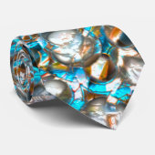 白っぽい質感の上に穴のあいた青みがかった部分 ネクタイ (ロール)