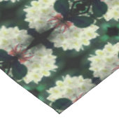 白つつじ花と雨粒抽象芸術 テーブルクロス (アングル)