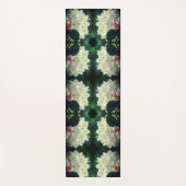 白つつじ花と雨粒抽象芸術 ヨガマット (正面)