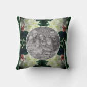 白つつじ花フレームあなたの写真を追加 クッション (裏面)