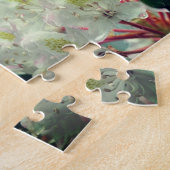 白つつじ花フレームあなたの写真を追加 ジグソーパズル (側面)